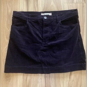 Chelsea & Violet Eggplant Plum Purple Corduroy Mini Skirt Size 31